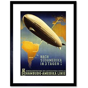 Wee Blue Coo 9x7 '' TRAVEL AIRSHIP ZEPPELIN GERMANY SOUTH AMERICA FRAMED ART PRINT F97X1336 Wee Blue Coo 9x7 '' TRAVEL AIRSHIP ZEPPELIN GERMANY SOUTH AMERICA FRAMED ART PRINT F97X1336