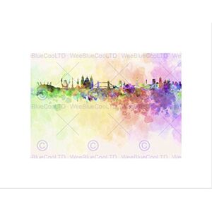 Wee Blue Coo Abstract Cityscape London England Skyline Paint Splash Wall Art Print Wee Blue Coo Abstract Cityscape London England Skyline Paint Splash Wall Art Print
