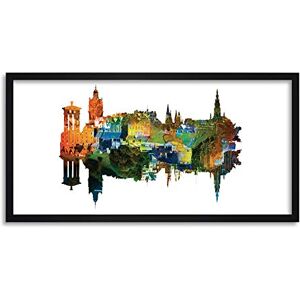 Wee Blue Coo Edinburgh Scotland Symmetry Landmarks Long Panel Framed Wall Art Print Wee Blue Coo Edinburgh Scotland Symmetry Landmarks Long Panel Framed Wall Art Print