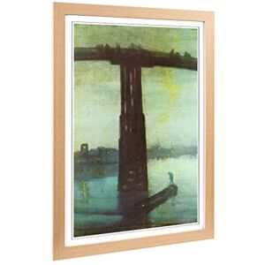 Big Box Art Framed Print of James McNeill Whistler Battersea Bridge Nocturne 2 Design Wall Art Picture Home Decor for Kitchen, Living Room, Bedroom, Office, Oak, A2 / 24.5x18 Inch / 62x45cm Big Box Art Framed Print of James McNeill Whistler Battersea Bridge Nocturne 2 Design Wall Art Picture Home Decor for Kitchen, Living Room, Bedroom, Office, Oak, A2 / 24.5x18 Inch / 62x45cm