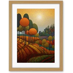 Artery8 Autumn Fields Pointillism Painting Amber Orange Green Countryside Landscape Artwork Framed Wall Art Print 18X24 Inch Artery8 Autumn Fields Pointillism Painting Amber Orange Green Countryside Landscape Artwork Framed Wall Art Print 18X24 Inch