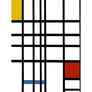 Wee Blue Coo Piet Mondrian Composition Yellow Blue Red Large Wall Art Poster Print Thick Paper 18X24 Inch Wee Blue Coo Piet Mondrian Composition Yellow Blue Red Large Wall Art Poster Print Thick Paper 18X24 Inch