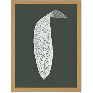 Wee Blue Coo Botanics Hunter Green Leaf Large Light Oak Framed Art Print Wall Poster 18x24 inch Wee Blue Coo Botanics Hunter Green Leaf Large Light Oak Framed Art Print Wall Poster 18x24 inch