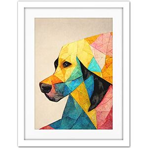 Doppelganger33 LTD Labrador Polygon Dog Abstract Geometric Paper Decoupage Artwork Framed Wall Art Print 18X24 Inch Doppelganger33 LTD Labrador Polygon Dog Abstract Geometric Paper Decoupage Artwork Framed Wall Art Print 18X24 Inch