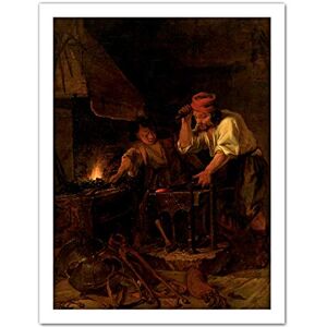 Artery8 Gabriel Metsu The Weapon Smith Painting Artwork Framed Wall Art Print 18X24 Inch Artery8 Gabriel Metsu The Weapon Smith Painting Artwork Framed Wall Art Print 18X24 Inch