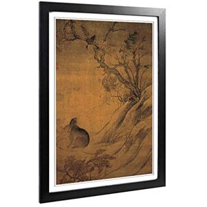 Big Box Art Framed Print of Zhan Ziqian Oriental Hare (1) Design Wall Art Picture Home Decor for Kitchen, Living, Dining Room, Bedroom, Hallway, Office, Black, A2 / 24.5x18 Inch / 62x45cm Big Box Art Framed Print of Zhan Ziqian Oriental Hare (1) Design Wall Art Picture Home Decor for Kitchen, Living, Dining Room, Bedroom, Hallway, Office, Black, A2 / 24.5x18 Inch / 62x45cm