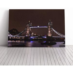 Big Box Art London Bridge at Night Canvas Print Gallery Wrapped 30mm Frame Wall Art 20x14 inches Ready to Hang Modern Cityscape Picture Living Room Bedroom Lounge Office Big Box Art London Bridge at Night Canvas Print Gallery Wrapped 30mm Frame Wall Art 20x14 inches Ready to Hang Modern Cityscape Picture Living Room Bedroom Lounge Office