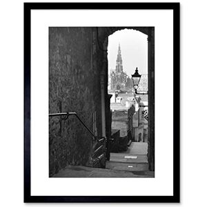 Wee Blue Coo PHOTO CITYSCAPE EDINBURGH ROYAL MILE LANE BLACK WHITE FRAMED ART PRINT B12X13348 Wee Blue Coo PHOTO CITYSCAPE EDINBURGH ROYAL MILE LANE BLACK WHITE FRAMED ART PRINT B12X13348