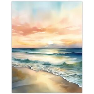 Artery8 Simple Serene Seashore Sunset Scarlet Sky Sublime Scenic Seascape Large Wall Art Poster Print Thick Paper 18X24 Inch Artery8 Simple Serene Seashore Sunset Scarlet Sky Sublime Scenic Seascape Large Wall Art Poster Print Thick Paper 18X24 Inch