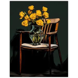 Wee Blue Coo Yellow Roses Are My Favourite Still Life Large Wall Art Poster Print Thick Paper 18X24 Inch Wee Blue Coo Yellow Roses Are My Favourite Still Life Large Wall Art Poster Print Thick Paper 18X24 Inch