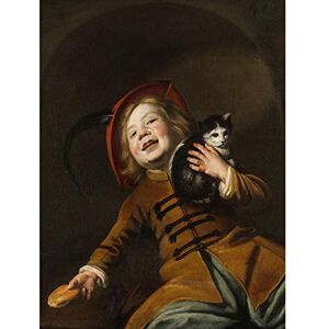 Artery8 Leyster Portrait Boy Cat Red Hat Piece Bread Painting Unframed Wall Art Print Poster Home Decor Premium Artery8 Leyster Portrait Boy Cat Red Hat Piece Bread Painting Unframed Wall Art Print Poster Home Decor Premium