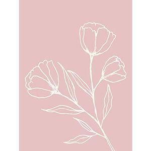 Wee Blue Coo Blush Pink Plant Poppy Flowers White Premium Wall Art Canvas Print 18X24 Inch Wee Blue Coo Blush Pink Plant Poppy Flowers White Premium Wall Art Canvas Print 18X24 Inch