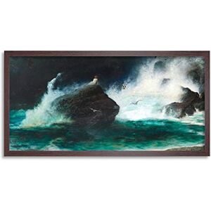 Artery8 Diefenbach Coast Of Capri Painting Framed Wall Art Print Long 25X12 Inch Artery8 Diefenbach Coast Of Capri Painting Framed Wall Art Print Long 25X12 Inch