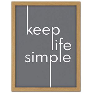 Wee Blue Coo Keep Life Simple Typography Minimalist Artwork Framed Wall Art Print 18X24 Inch Wee Blue Coo Keep Life Simple Typography Minimalist Artwork Framed Wall Art Print 18X24 Inch