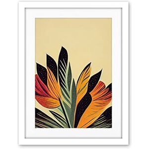 Wee Blue Coo Abstract Retro Art Nouveau Flowers In Bloom Black Gold Artwork Framed Wall Art Print 18X24 Inch Wee Blue Coo Abstract Retro Art Nouveau Flowers In Bloom Black Gold Artwork Framed Wall Art Print 18X24 Inch