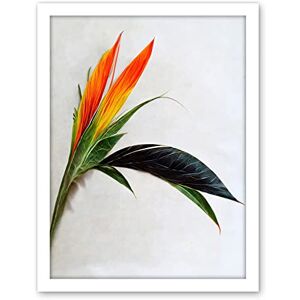 Wee Blue Coo Tropical Plant Bird of Paradise Flower Botanical Bloom Artwork Framed Wall Art Print 18X24 Inch Wee Blue Coo Tropical Plant Bird of Paradise Flower Botanical Bloom Artwork Framed Wall Art Print 18X24 Inch