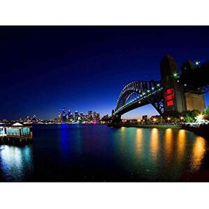 Wee Blue Coo Harbour Bridge Sydney Australia Bridge Night Reflection Art Print Poster Wall Decor 12X16 Inch Wee Blue Coo Harbour Bridge Sydney Australia Bridge Night Reflection Art Print Poster Wall Decor 12X16 Inch