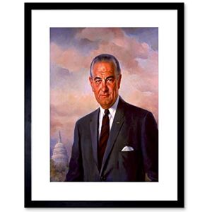 Wee Blue Coo Painting Portrait Shoumatoff President Lyndon Johnson Framed Wall Art Print Wee Blue Coo Painting Portrait Shoumatoff President Lyndon Johnson Framed Wall Art Print