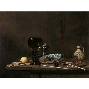 Artery8 Van De Velde Still Life Flute Glass Jug Painting Large Wall Art Poster Print Thick Paper 18X24 Inch Artery8 Van De Velde Still Life Flute Glass Jug Painting Large Wall Art Poster Print Thick Paper 18X24 Inch