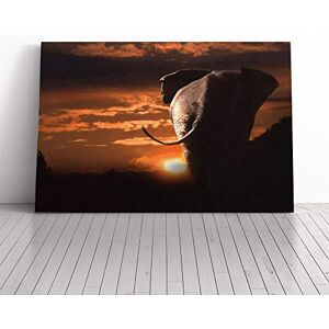 Big Box Art Walking Elephant Sunset Canvas Print Gallery Wrapped 30mm Frame Wall Art 30x20 inches Ready to Hang Modern Animals Picture Living Room Bedroom Lounge Office Big Box Art Walking Elephant Sunset Canvas Print Gallery Wrapped 30mm Frame Wall Art 30x20 inches Ready to Hang Modern Animals Picture Living Room Bedroom Lounge Office