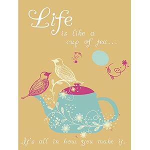 Wee Blue Coo Life Like Cup Tea Birds Quote Motivation Typography Art Print Poster Wall Decor 12X16 Inch Wee Blue Coo Life Like Cup Tea Birds Quote Motivation Typography Art Print Poster Wall Decor 12X16 Inch