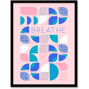Wee Blue Coo Chill Pattern Breathe Quote Affirmation Calm Pink Spa Artwork Framed Wall Art Print 18X24 Inch Wee Blue Coo Chill Pattern Breathe Quote Affirmation Calm Pink Spa Artwork Framed Wall Art Print 18X24 Inch