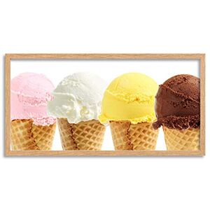Wee Blue Coo Ice Cream Cones Flavours Long Panel Framed Wall Art Print Wee Blue Coo Ice Cream Cones Flavours Long Panel Framed Wall Art Print