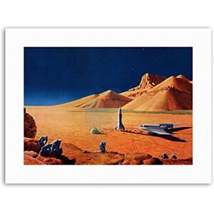 Wee Blue Coo Science Fiction Landscape Desert Space Ship Rocket Plane Canvas Art Print Wee Blue Coo Science Fiction Landscape Desert Space Ship Rocket Plane Canvas Art Print
