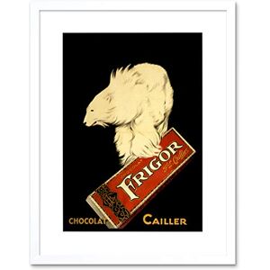 Wee Blue Coo Ad Food Chocolate Frigor Polar Bear Paris France Framed Wall Art Print Wee Blue Coo Ad Food Chocolate Frigor Polar Bear Paris France Framed Wall Art Print