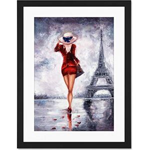 Fine Art Prints Lady Wearing Red In Paris Large Framed Art Print Wall Poster 18x24 inch Fine Art Prints Lady Wearing Red In Paris Large Framed Art Print Wall Poster 18x24 inch