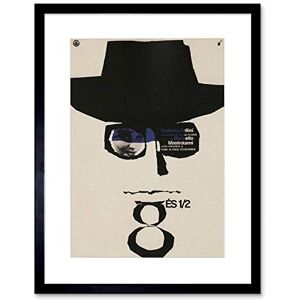 Wee Blue Coo Ad Cultural Film 8 Half Fellini Hungary Hat Glasses Framed Wall Art Print Wee Blue Coo Ad Cultural Film 8 Half Fellini Hungary Hat Glasses Framed Wall Art Print