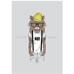 Wee Blue Coo Painting Drawing Fashion Animals Protester Cat Cool Wall Art Print Wee Blue Coo Painting Drawing Fashion Animals Protester Cat Cool Wall Art Print