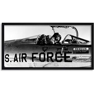 Wee Blue Coo Chuck Yeager NF-104 Fighter Jet US Air Force Long Panel Framed Wall Art Print Wee Blue Coo Chuck Yeager NF-104 Fighter Jet US Air Force Long Panel Framed Wall Art Print