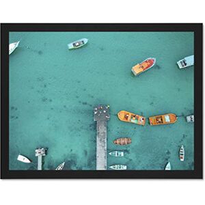 Fine Art Prints Aerial View Boat Dock Large Framed Art Print Poster Wall Decor 18x24 inch Fine Art Prints Aerial View Boat Dock Large Framed Art Print Poster Wall Decor 18x24 inch