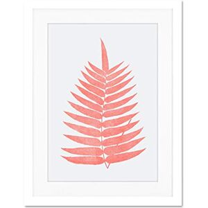 Wee Blue Coo Living Coral Fern Large White Framed Art Print Wall Poster 18x24 inch Wee Blue Coo Living Coral Fern Large White Framed Art Print Wall Poster 18x24 inch