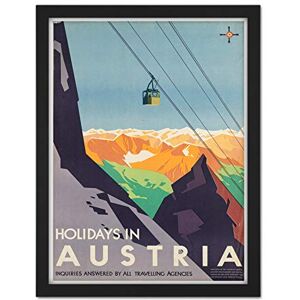 Wee Blue Coo Austria Travel Ski Lift Alpine Artwork Framed Wall Art Print 18X24 Inch Wee Blue Coo Austria Travel Ski Lift Alpine Artwork Framed Wall Art Print 18X24 Inch
