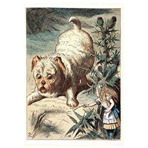Wee Blue Coo Painting Book Carrol Alice Wonderland Tenniel Dog Stick Wall Art Print Wee Blue Coo Painting Book Carrol Alice Wonderland Tenniel Dog Stick Wall Art Print
