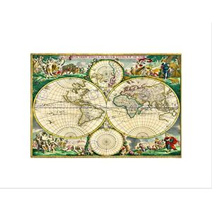 Wee Blue Coo Map Antique World Globe Hemisphere Illustrated Wall Art Print Wee Blue Coo Map Antique World Globe Hemisphere Illustrated Wall Art Print