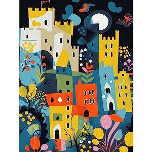 Artery8 Nottingham at Night Abstract Folk Art Cityscape Large Wall Art Poster Print Thick Paper 18X24 Inch Artery8 Nottingham at Night Abstract Folk Art Cityscape Large Wall Art Poster Print Thick Paper 18X24 Inch