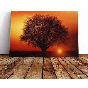 Big Box Art Canvas Print Wall Art Landscape Lone Tree Sunset (2) Mounted and Stretched Box Frame Picture Home Decor for Kitchen, Living Room, Bedroom, Hallway, Multi-Colour, 24x16 Inch Big Box Art Canvas Print Wall Art Landscape Lone Tree Sunset (2) Mounted and Stretched Box Frame Picture Home Decor for Kitchen, Living Room, Bedroom, Hallway, Multi-Colour, 24x16 Inch