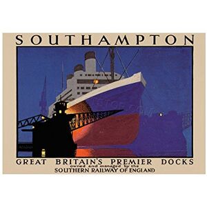 Wee Blue Coo Travel Southampton Dock Ship Boat Ocean Liner England Wall Art Print Wee Blue Coo Travel Southampton Dock Ship Boat Ocean Liner England Wall Art Print