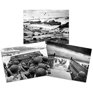 Fine Art Prints War WWII USA Troops Landing Omaha D-Day 75th Anniversary Wall Art Print Large Poster Home Decor Premium Pack of 3 18X24 inch Fine Art Prints War WWII USA Troops Landing Omaha D-Day 75th Anniversary Wall Art Print Large Poster Home Decor Premium Pack of 3 18X24 inch