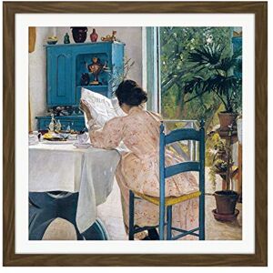 Fine Art Prints Ring At Breakfast Table Morning Newspapers Painting Square Wooden Framed Wall Art Print Picture 16X16 Inch Fine Art Prints Ring At Breakfast Table Morning Newspapers Painting Square Wooden Framed Wall Art Print Picture 16X16 Inch