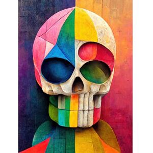 Doppelganger33 LTD Rainbow Colourful Geometric Skull Abstract Large Wall Art Poster Print Thick Paper 18X24 inch Doppelganger33 LTD Rainbow Colourful Geometric Skull Abstract Large Wall Art Poster Print Thick Paper 18X24 inch