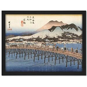 Artery8 Hiroshige Kyoto The Big Bridge At Sanjo Landscape Artwork Framed Wall Art Print 18X24 Inch Artery8 Hiroshige Kyoto The Big Bridge At Sanjo Landscape Artwork Framed Wall Art Print 18X24 Inch