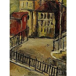 Artery8 Alice Bailly View Backyard Cityscape Painting Art Print Canvas Premium Wall Decor Poster Mural Artery8 Alice Bailly View Backyard Cityscape Painting Art Print Canvas Premium Wall Decor Poster Mural