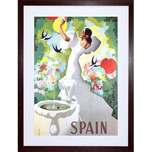 Wee Blue Coo Travel Spain Flamenco Dance Bird Bath Framed Wall Art Print Wee Blue Coo Travel Spain Flamenco Dance Bird Bath Framed Wall Art Print