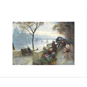 Wee Blue Coo PAINTING PARISER QUAI MIT PONT DE ART HERVE PARIS BRIDGE FRAMED PRINT B12X7424 Wee Blue Coo PAINTING PARISER QUAI MIT PONT DE ART HERVE PARIS BRIDGE FRAMED PRINT B12X7424