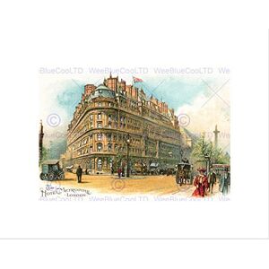 Wee Blue Coo Advert Travel Hotel Metropole London England Britain Wall Art Print Wee Blue Coo Advert Travel Hotel Metropole London England Britain Wall Art Print
