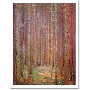 Wee Blue Coo Gustav Klimt Tannenwald I Old Master Painting Art Print Framed Poster Wall Decor 12X16 Inch Wee Blue Coo Gustav Klimt Tannenwald I Old Master Painting Art Print Framed Poster Wall Decor 12X16 Inch